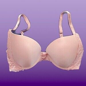 VICTORIA'S SECRET 32DD Nude Beige Push Up Bigeonnant Bra Cup Underwire
